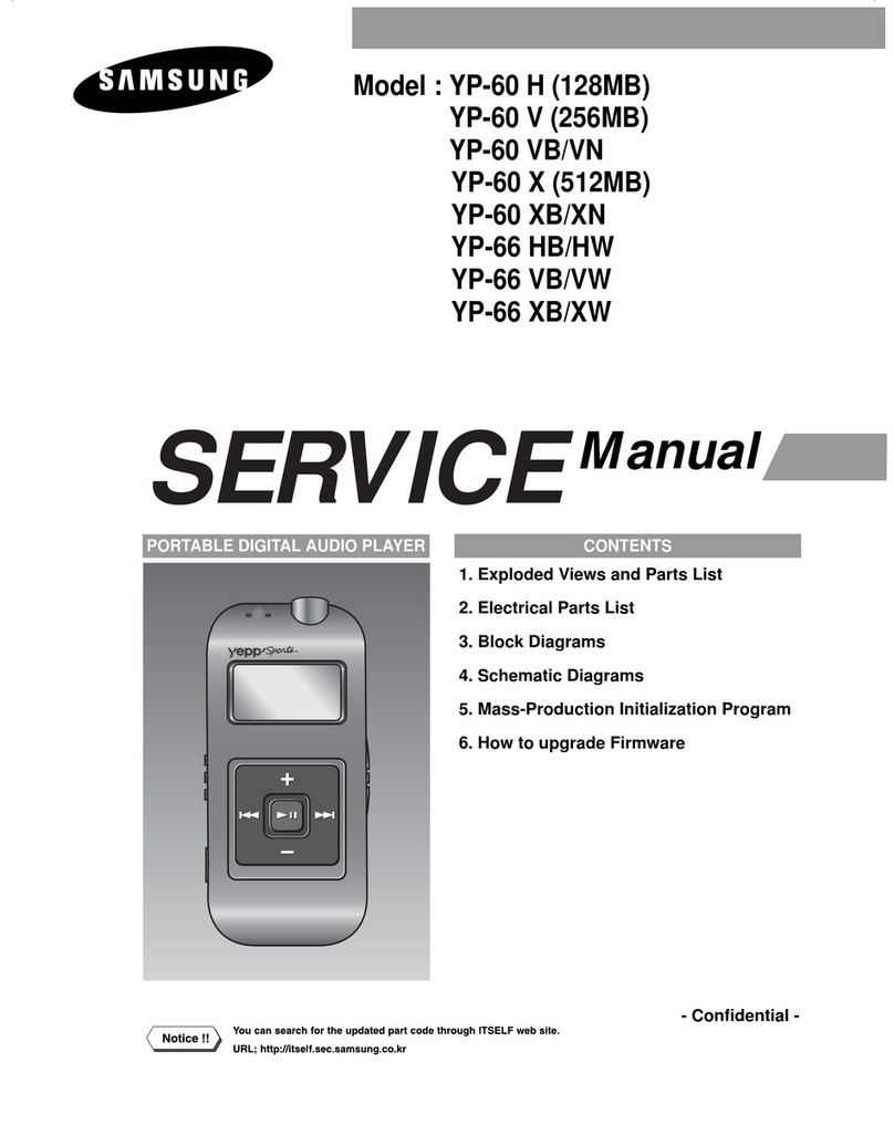 Samsung Yepp Sports YP-60 H User manual