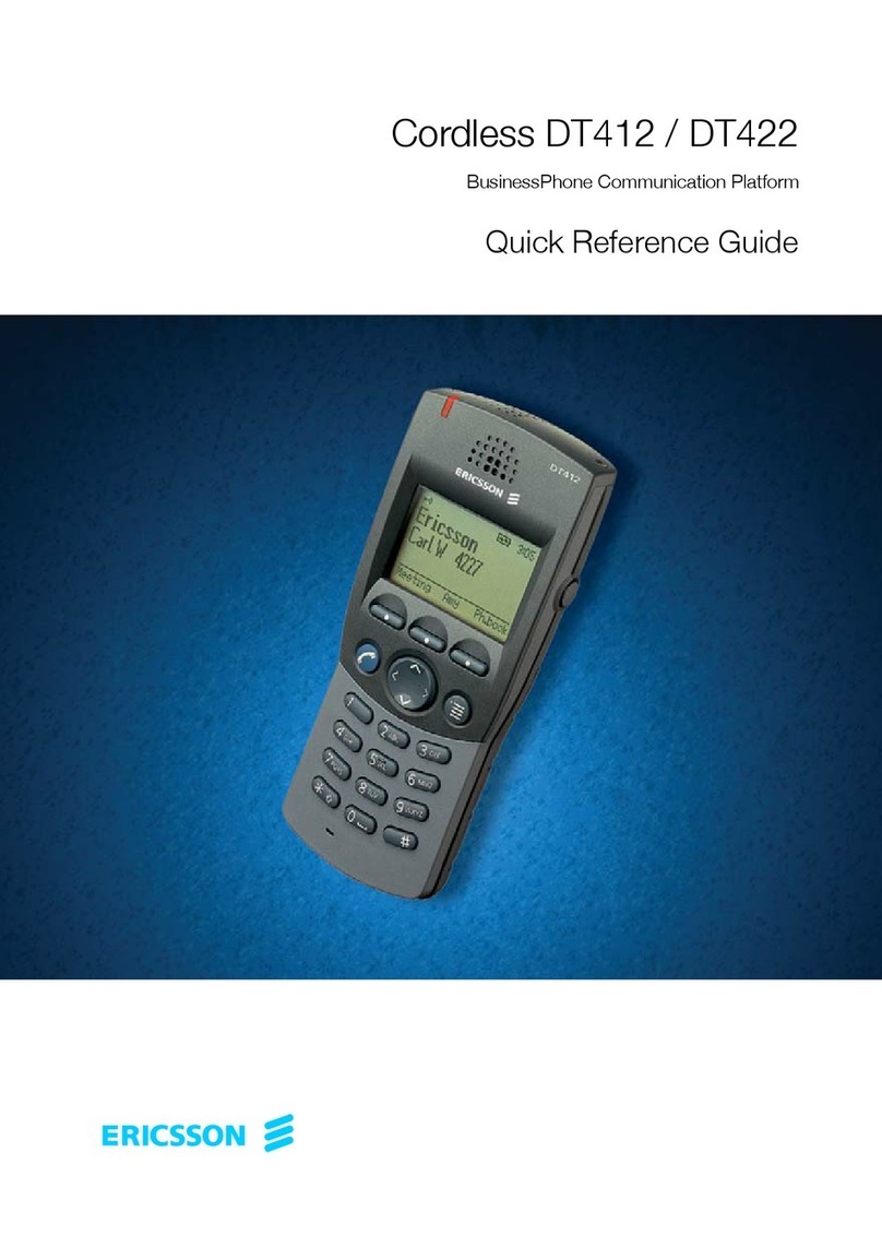 Ericsson DT412 Quick reference guide