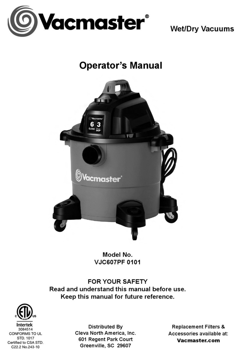 Vacmaster VJC607PF 0101 User manual