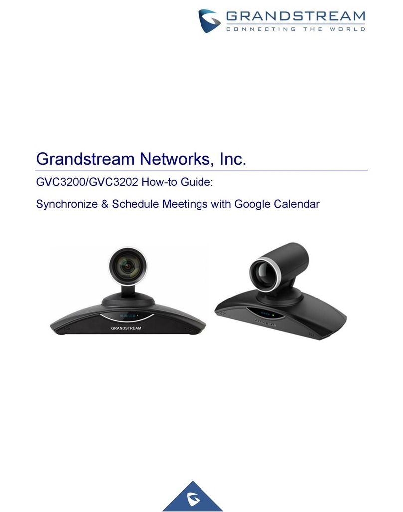 Grandstream Networks GVC3200 User manual Grandstream Networks GVC3200 User manual