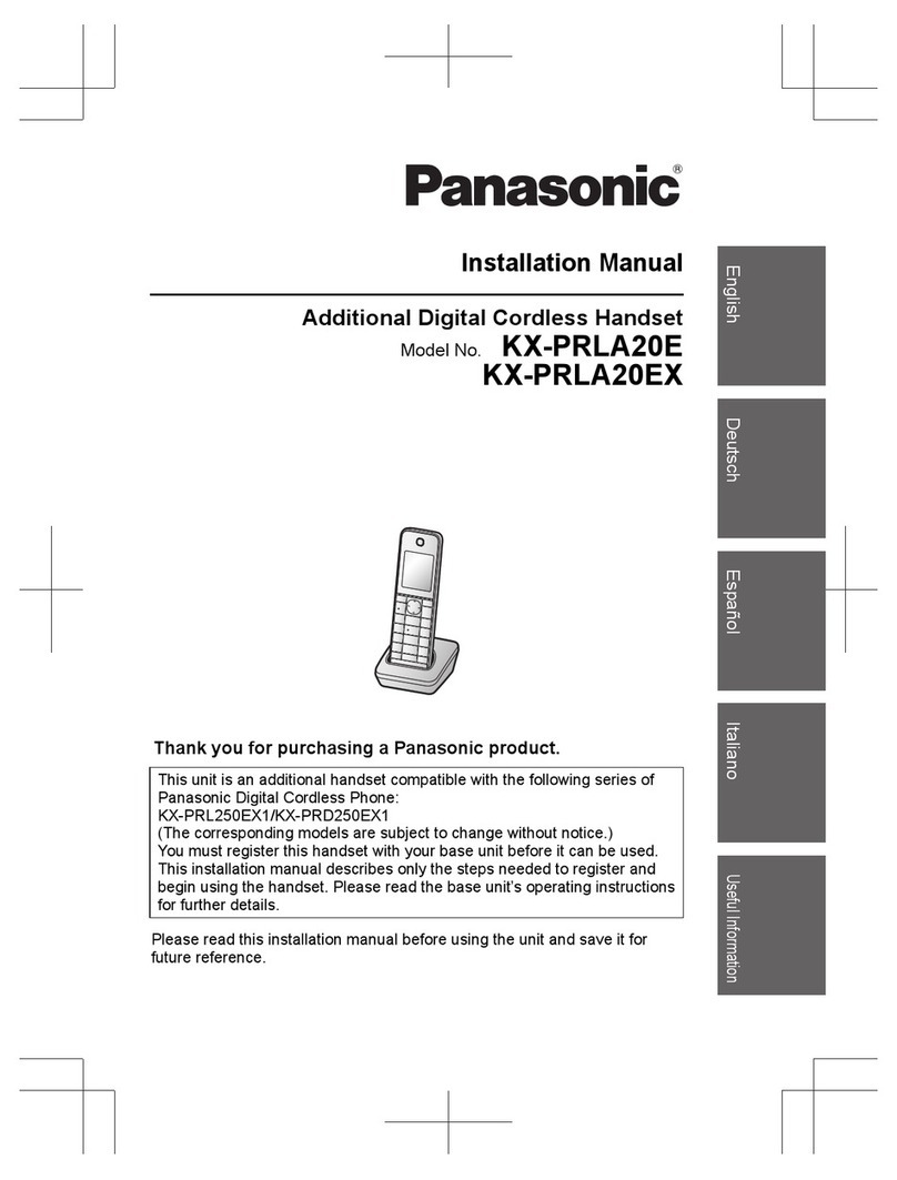 Panasonic KX-PRLA20E installation manual
