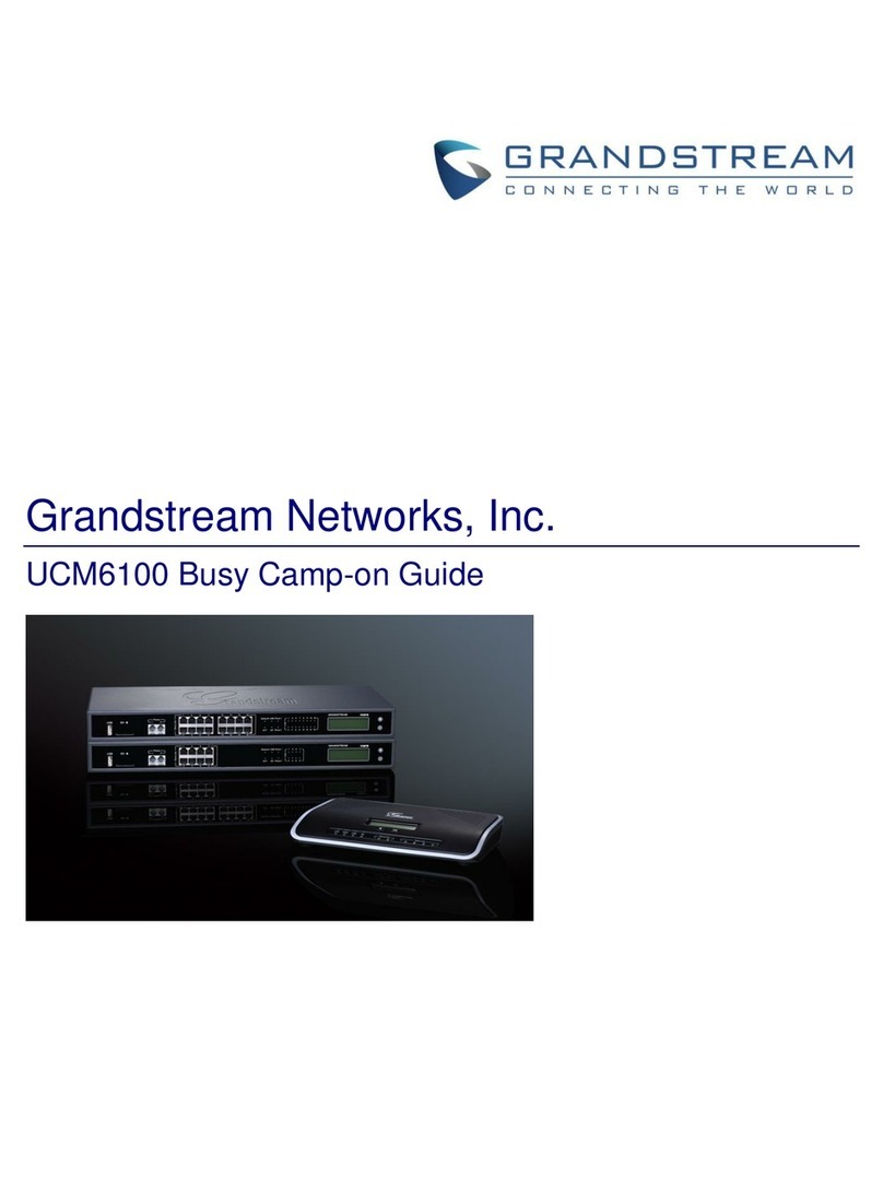 Grandstream Networks UCM6100 Series User manual