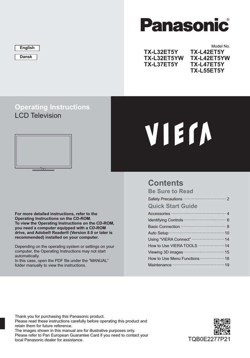 Panasonic Viera TX-L47ET5Y User manual