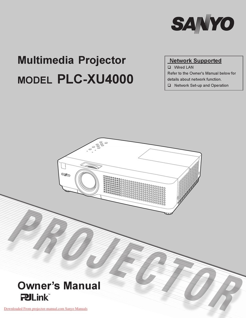 Sanyo PLC-XU4000 User manual Sanyo PLC-XU4000 User manual