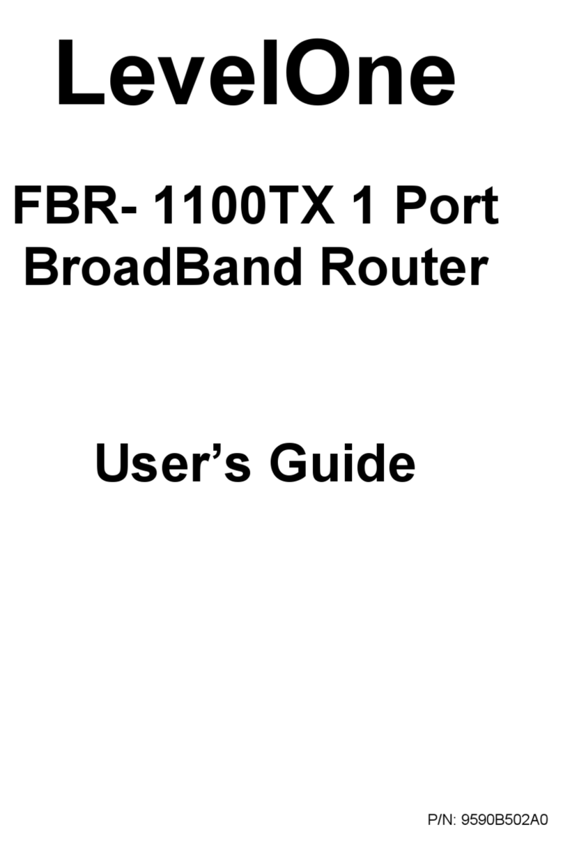 LevelOne FBR-1100TX User manual