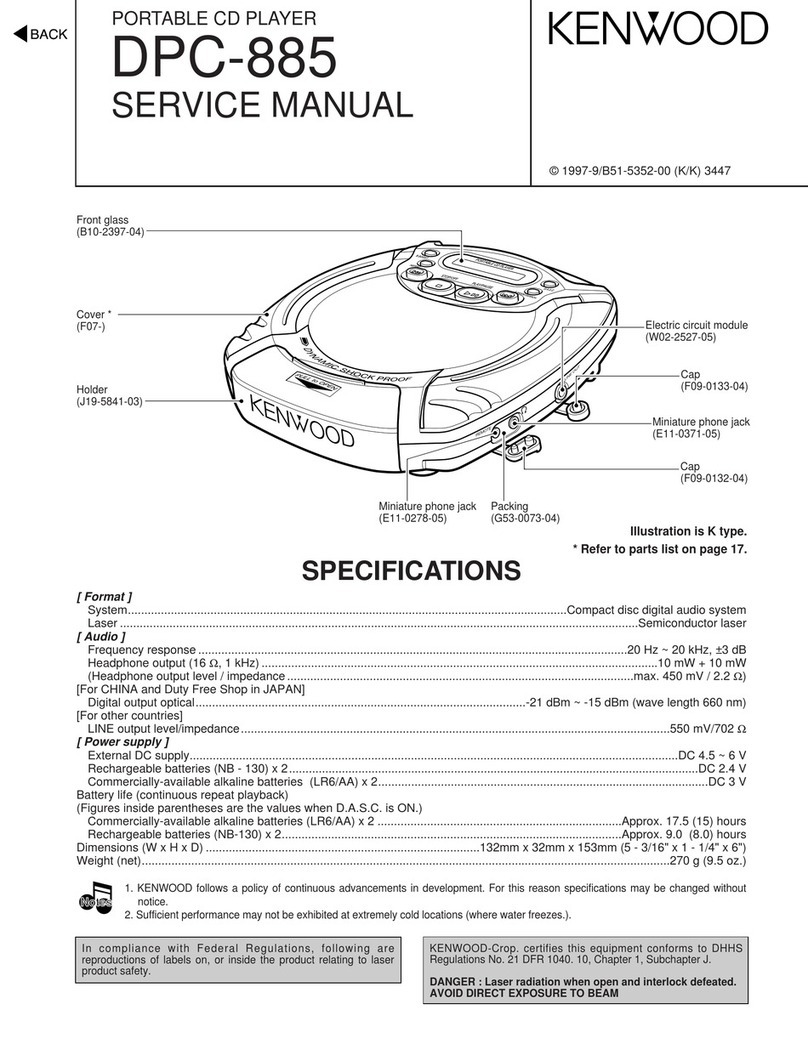 Kenwood DPC-885 Service manual