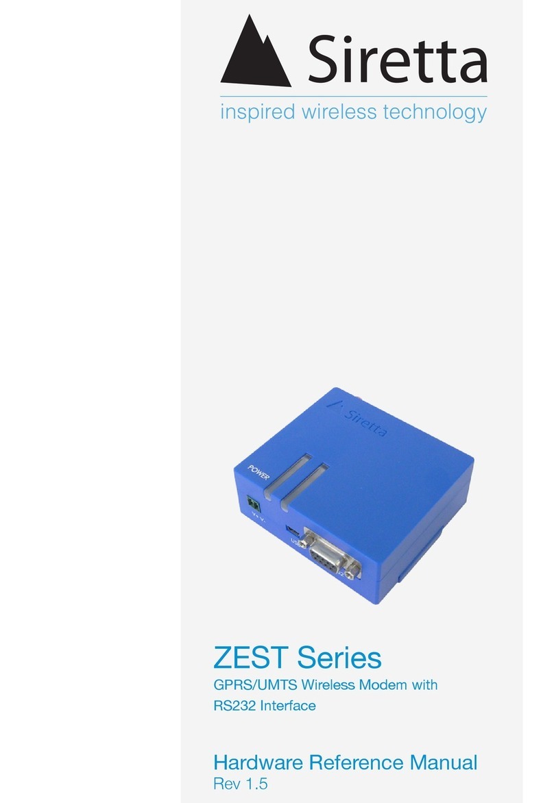 SIRETTA ZEST SERIES Quick user guide