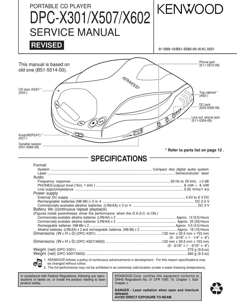Kenwood DPC-X301 Service manual