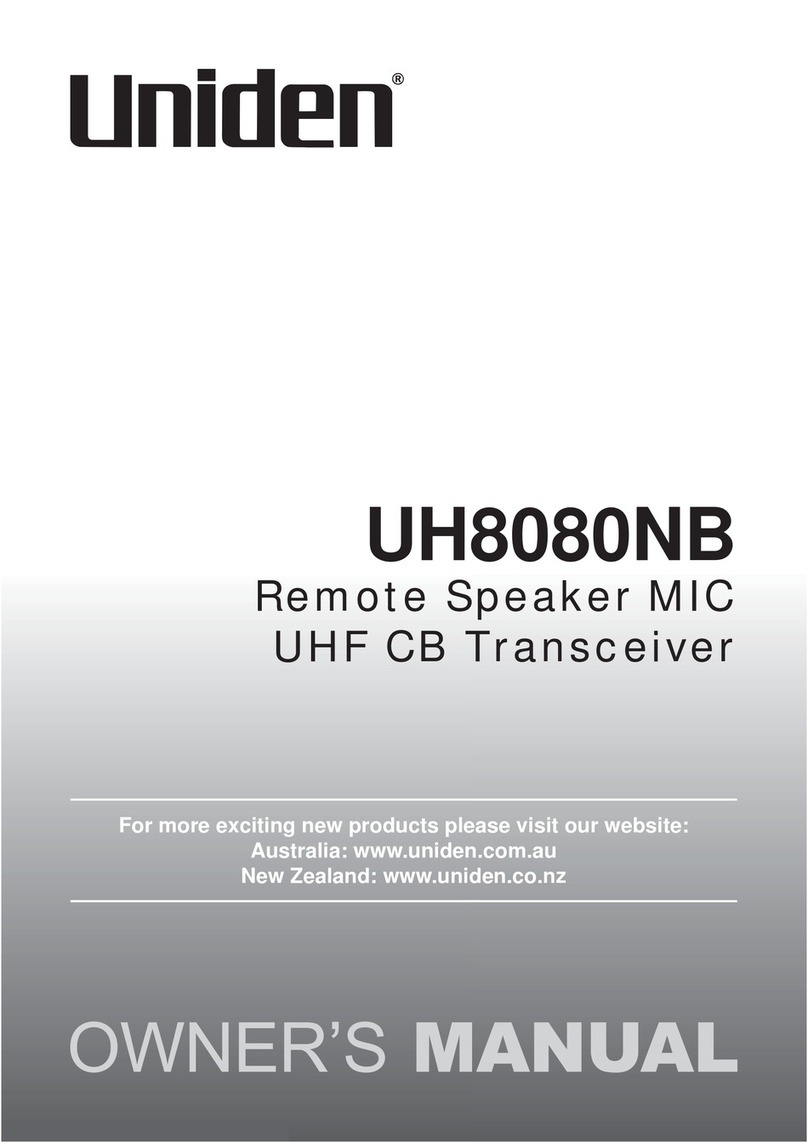 Uniden UH8080NB User manual