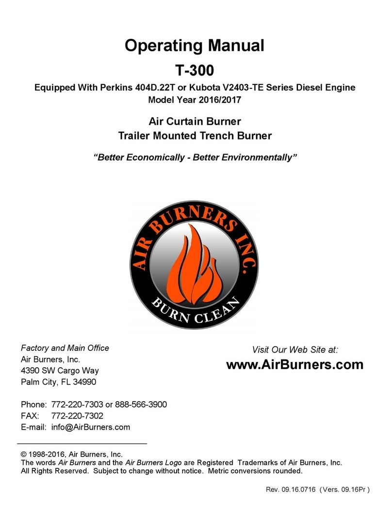 Air Burners T-300 User manual