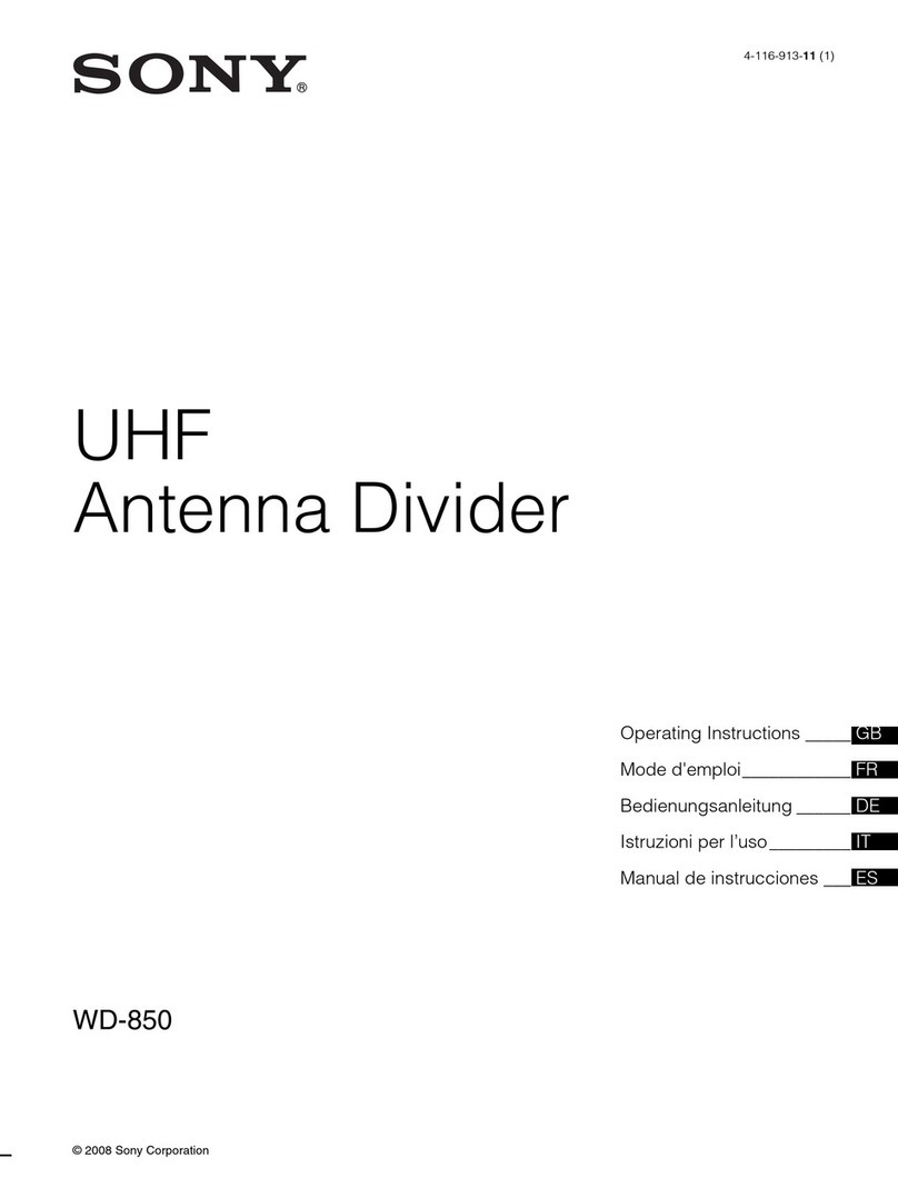 Sony WD-850 User manual Sony WD-850 User manual