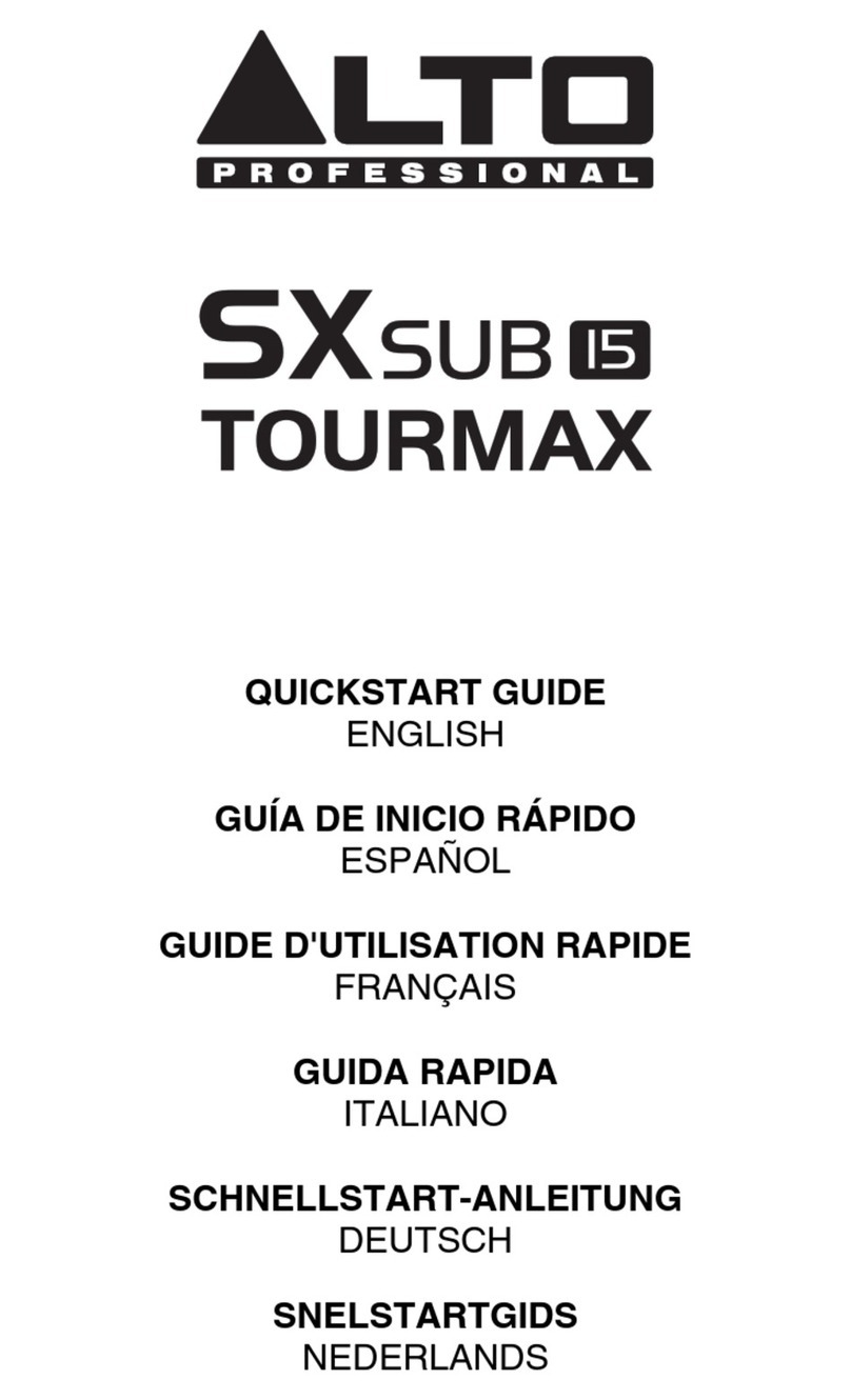 Alto SX SUB I5 TOURMAX quick start guide