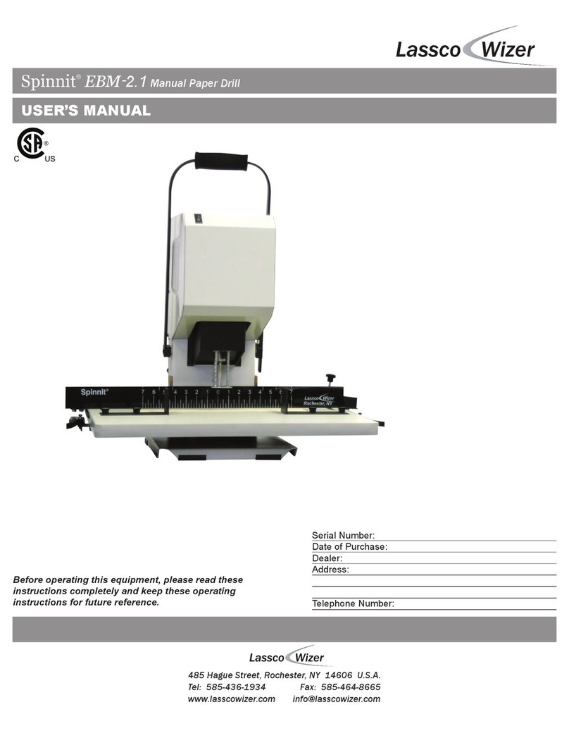 Lassco Spinnit EBM-2.1 user manual Lassco Spinnit EBM-2.1 user manual