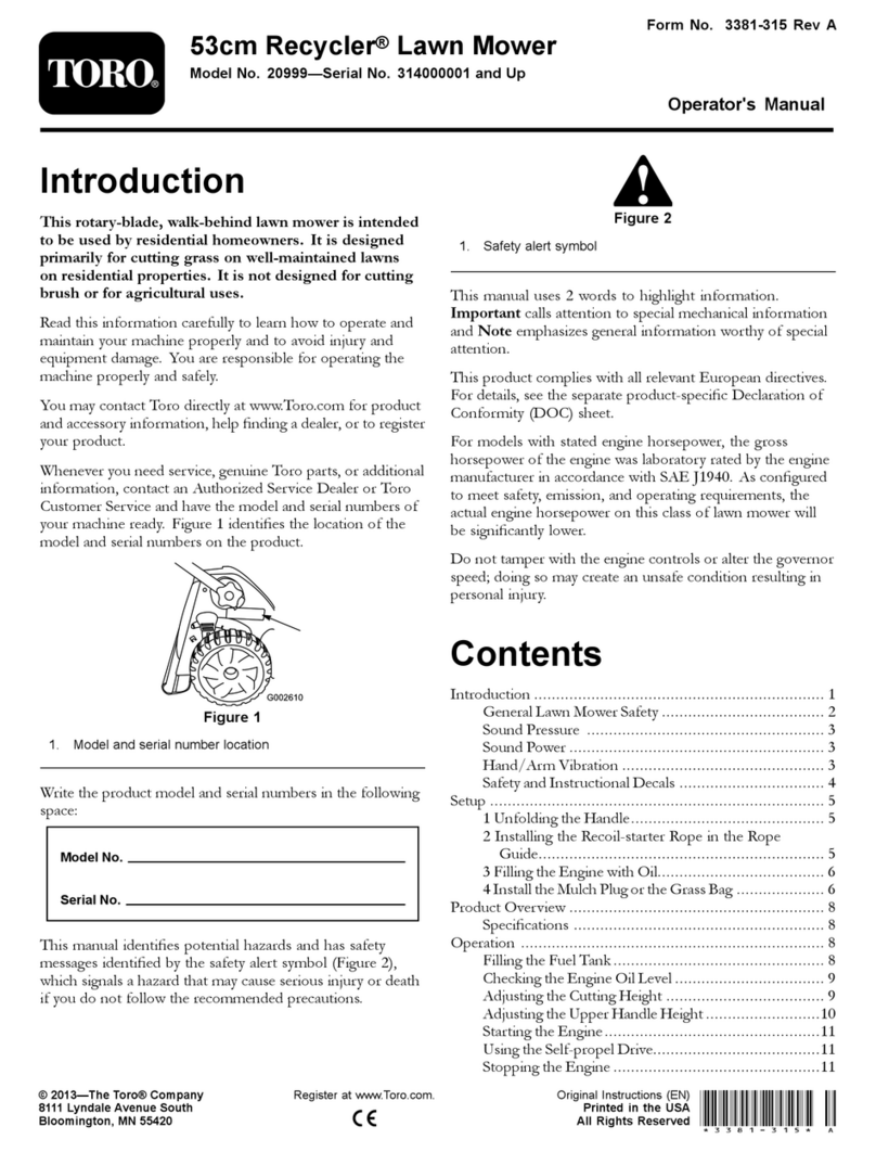 Toro Recycler 20999 Operator's manual