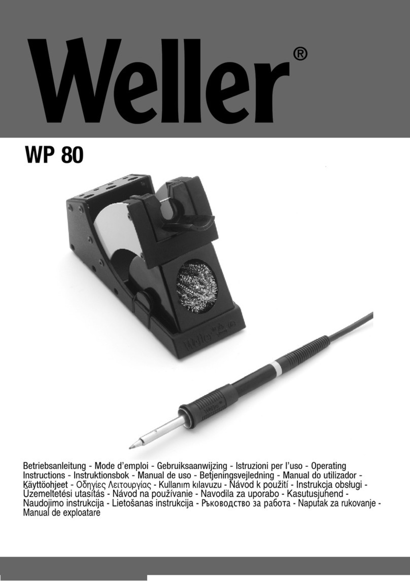 Weller wp 80 operating instructions