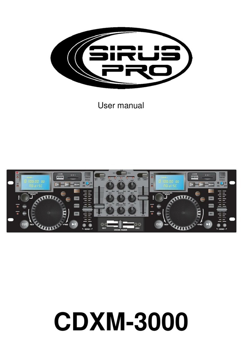 Sirus CDXM-3000 user manual