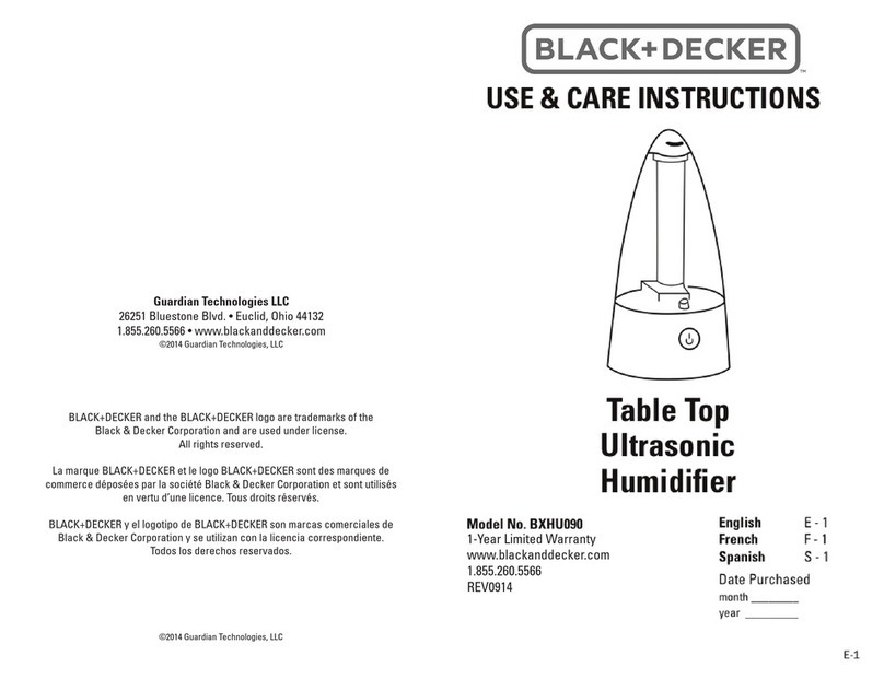 Black & Decker BXHU090 Use & care instructions