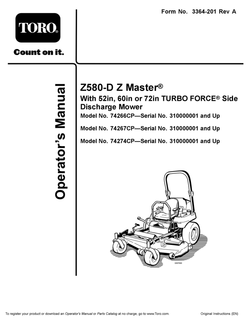 Toro Z580-D Z Master 74266CP User manual