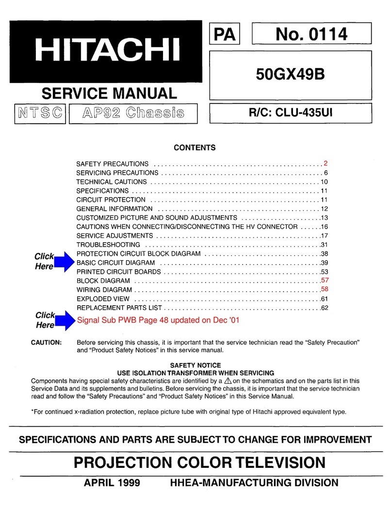 Hitachi 50GX49B Service manual