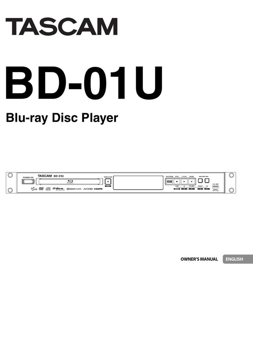 Tascam BD-01U owner's manual