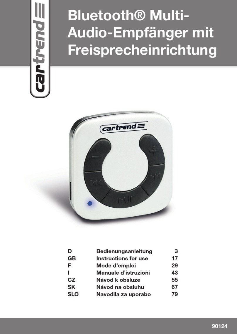 Cartrend Bluetooth MultiAudio Instructions for use