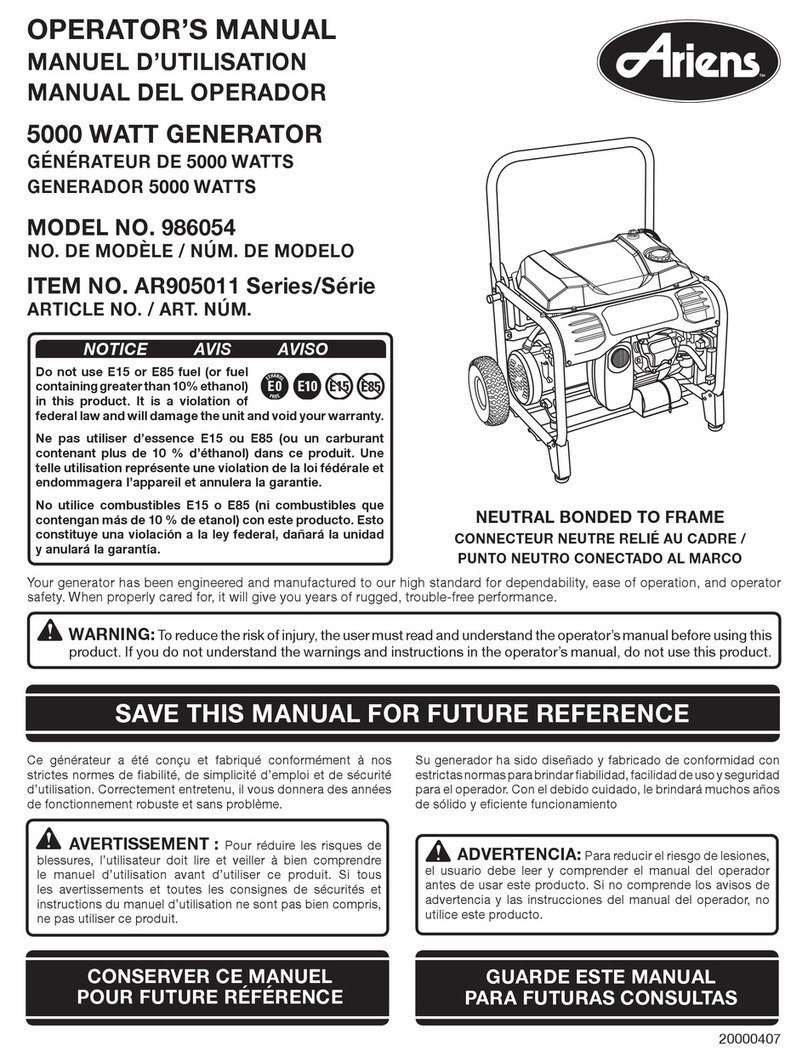 Ariens 986054 Operator's manual