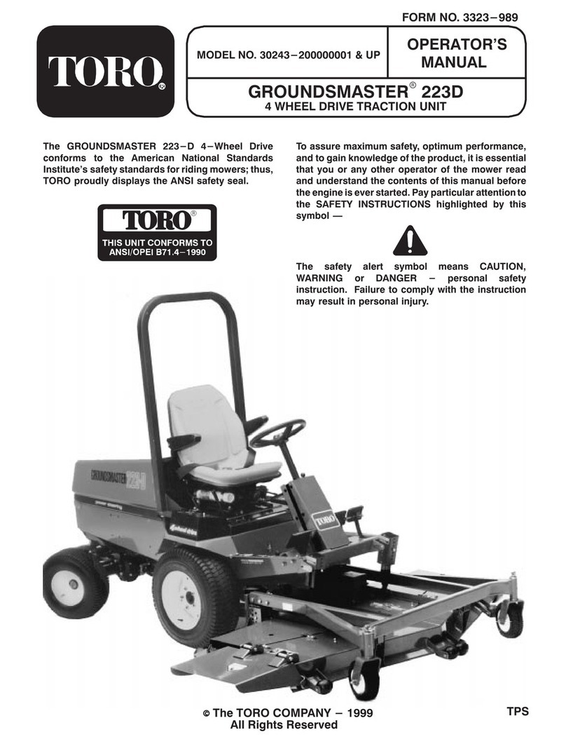 Toro 30243 Groundsmaster 223D Operator's manual