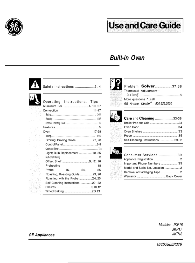 GE JKP16 User manual