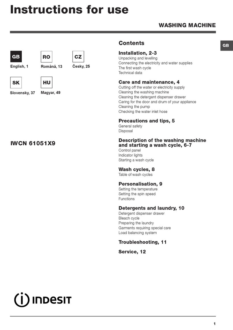 Indesit IWCN 61051X9 Instructions for use