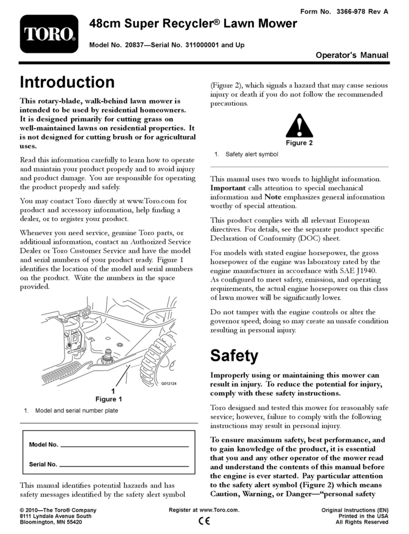 Toro Super Recycler 20837 User manual