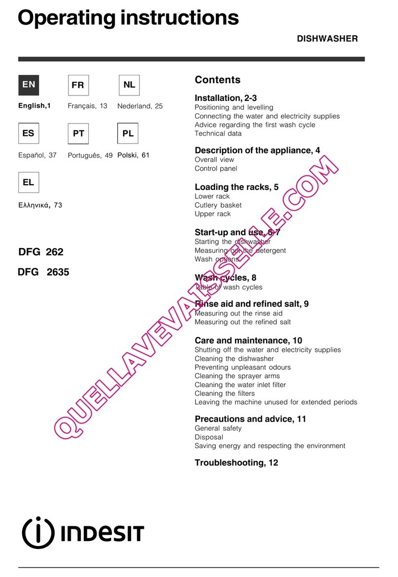 Indesit DFG 262 User manual