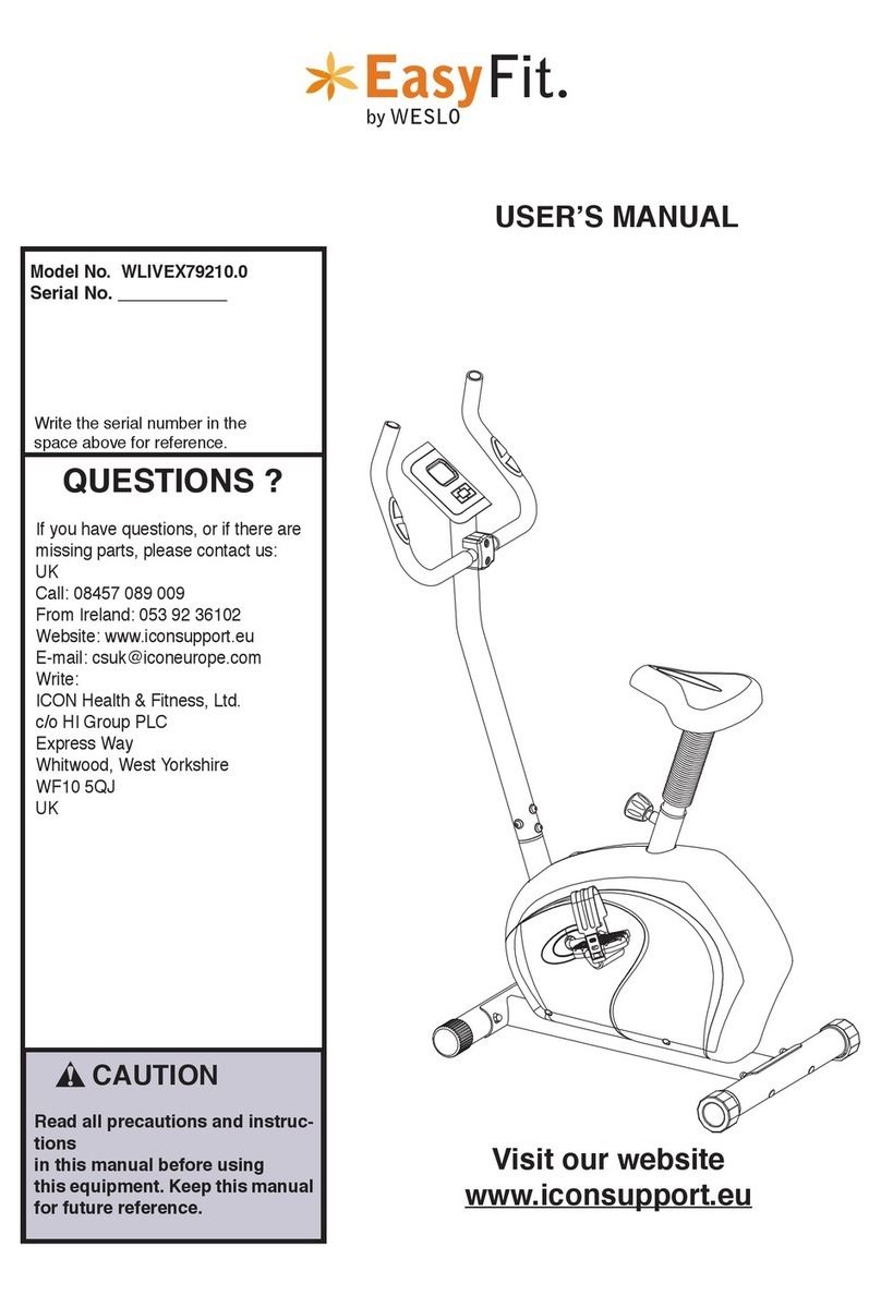 Weslo WLIVEX79210.0 user manual
