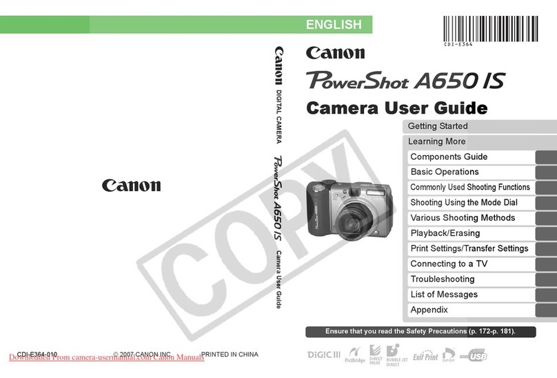 Canon Powershot A650 IS User manual