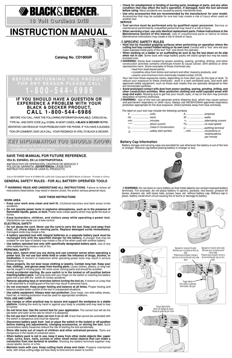 Black & Decker CD180GR User manual