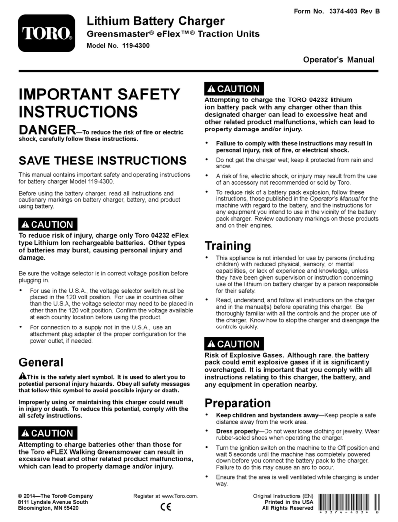 Toro 119-4300 Operator's manual