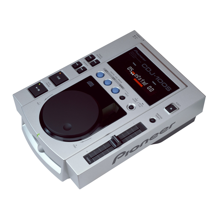Pioneer CDJ-100S User manual Pioneer CDJ-100S User manual