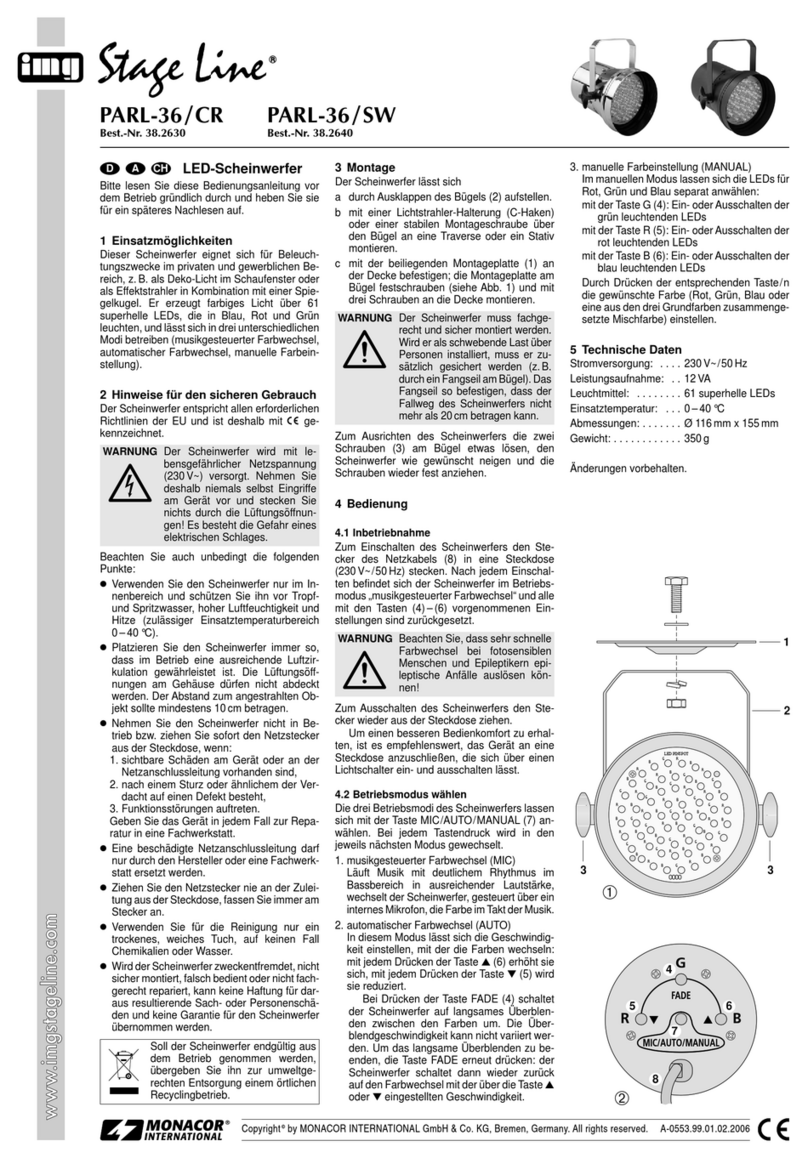 IMG STAGE LINE PARL-36/CR User manual