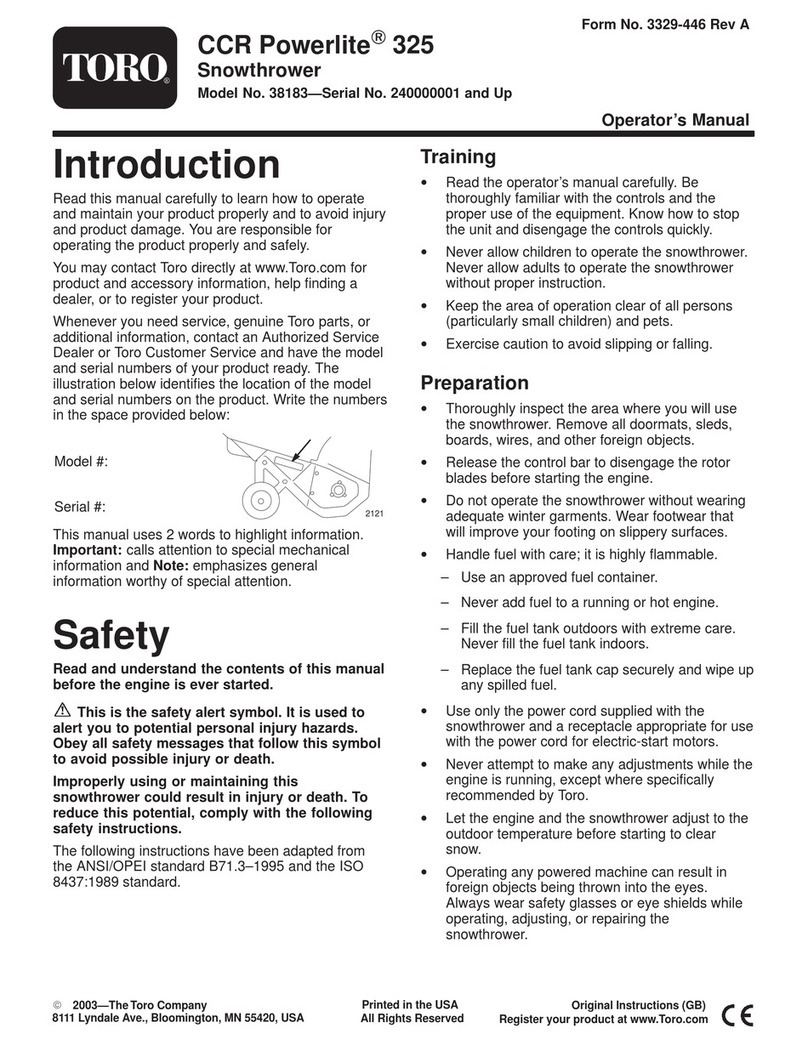 Toro CCR Powerlite 38183 User manual