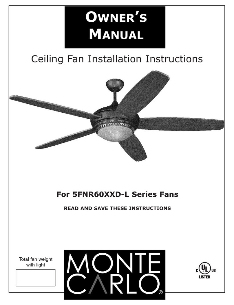 Monte Carlo Fan Company 5FNR60 Series User manual Monte Carlo Fan Company 5FNR60 Series User manual