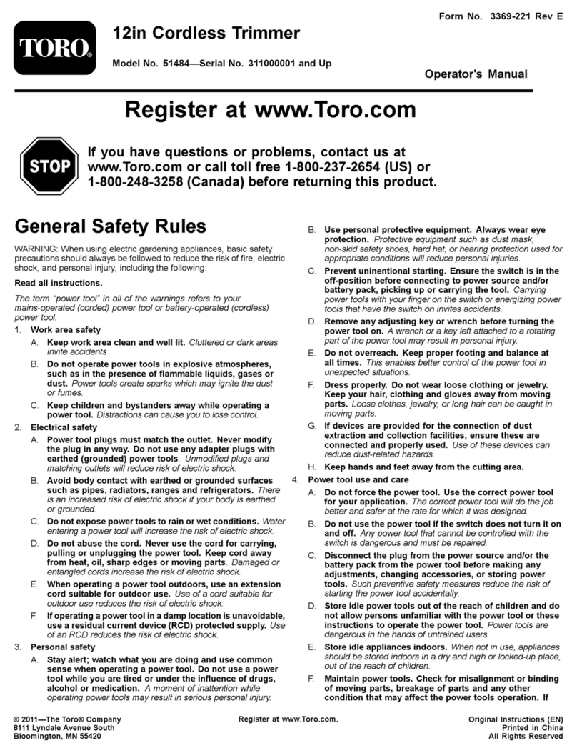 Toro 51484 User manual