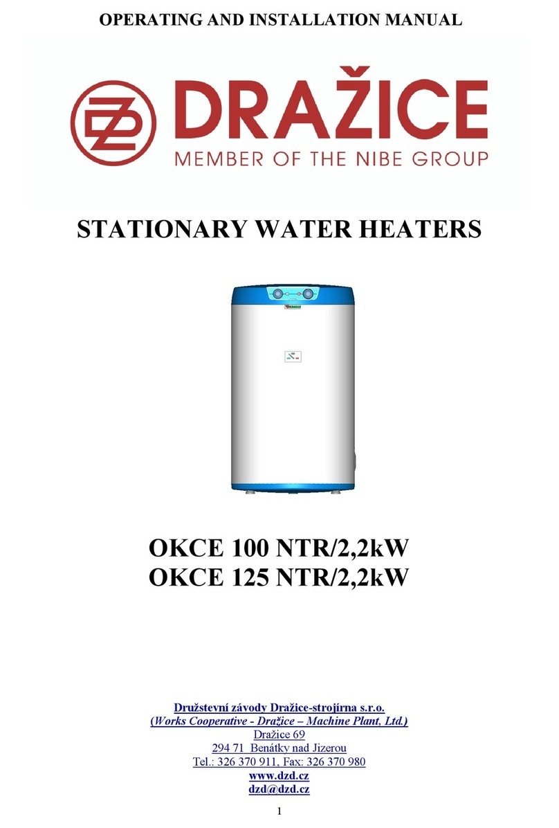Dražice OKCE 100 NTR/2,2kW OPERATING AND INSTALLATION Manual Dražice OKCE 100 NTR/2,2kW OPERATING AND INSTALLATION Manual