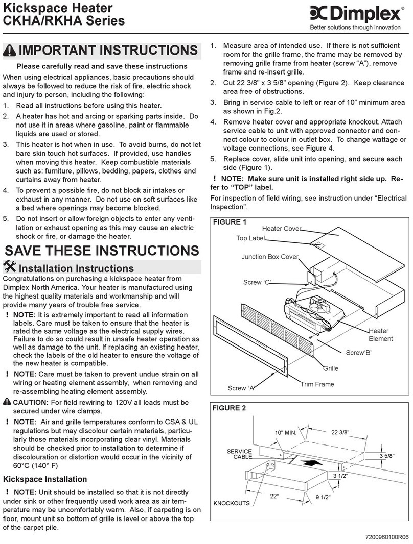 Dimplex CKHA Series User manual