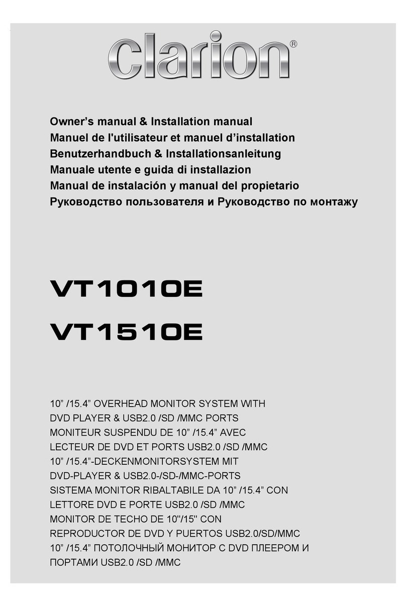 Clarion VT1010E Owners manual & instruction guide