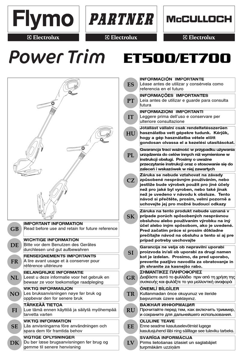 Electrolux Power Trim ET500 User manual