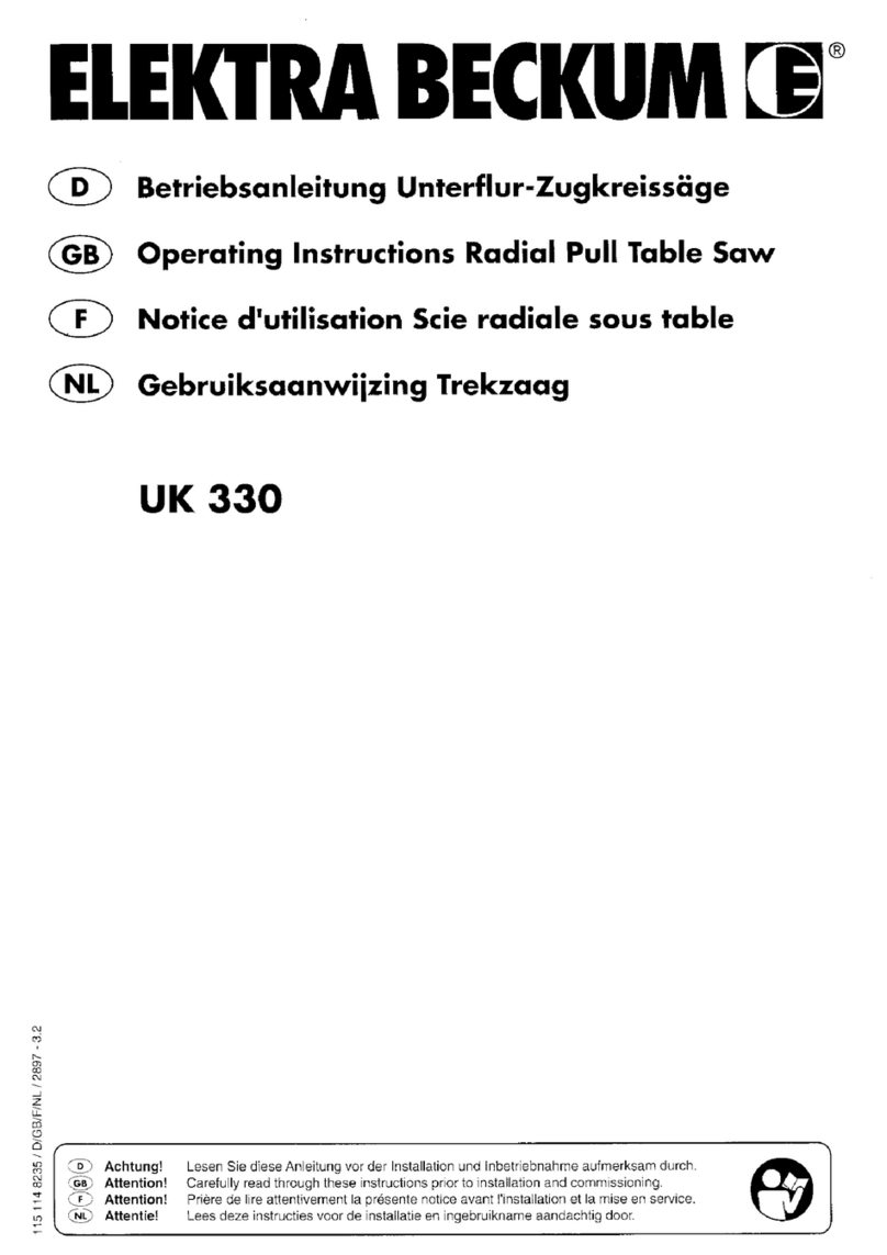 Elektra Beckum UK 330 operating instructions