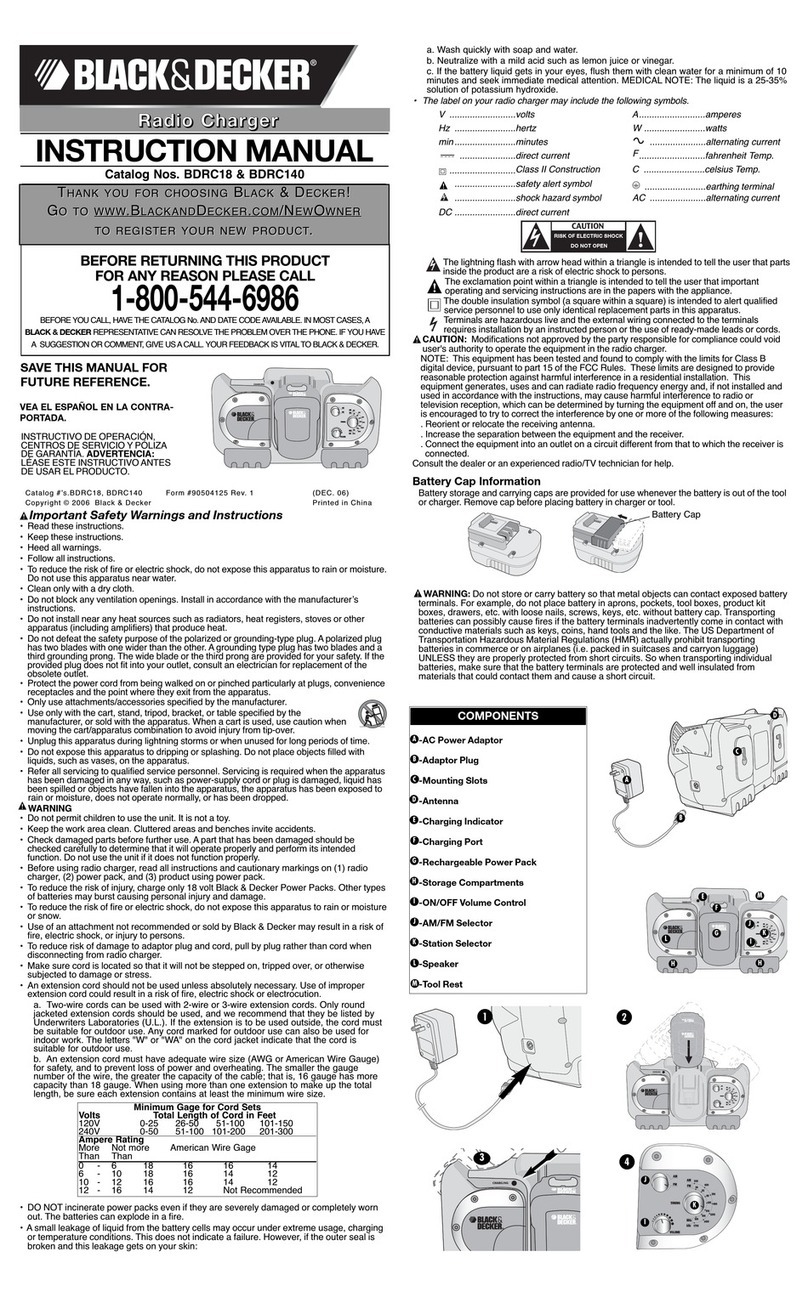 Black & Decker BDRC18 User manual