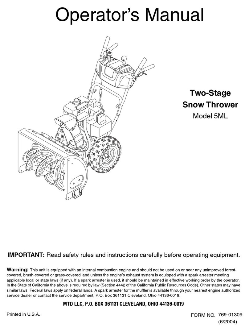 MTD 5ML Operator's manual
