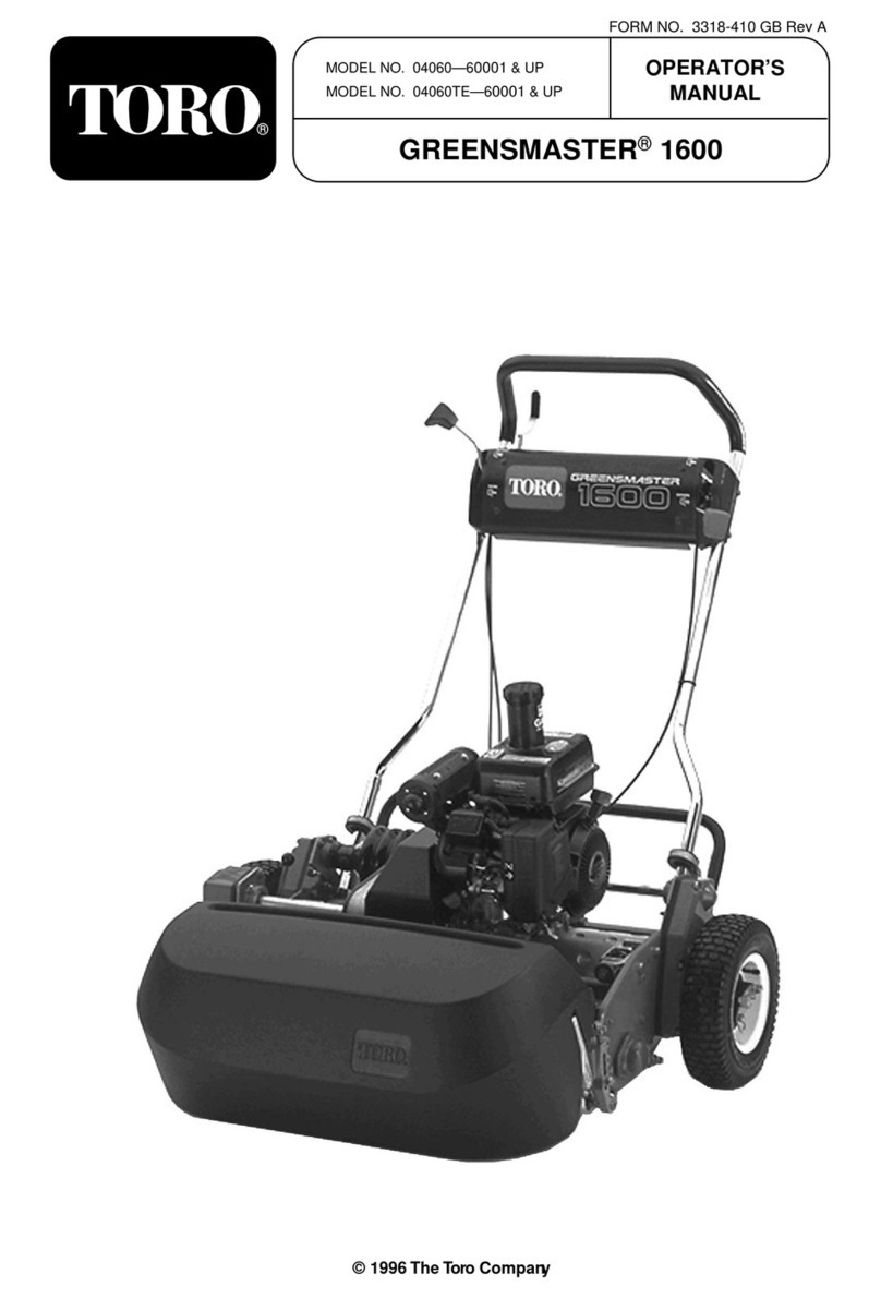 Toro 04060 Greensmaster 1600 Operator's manual