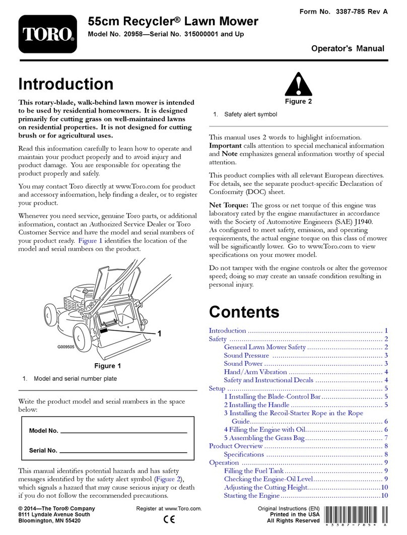 Toro Recycler 20958 Operator's manual