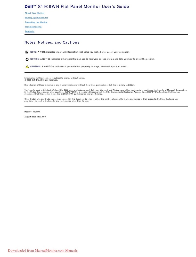 Dell S1909WN User manual Dell S1909WN User manual